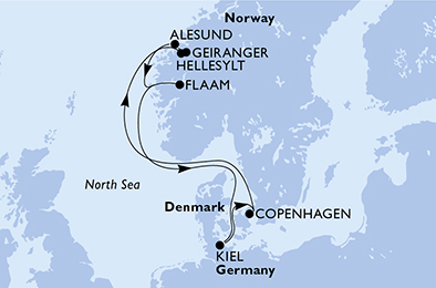 Mappa itinerario Nord Europa