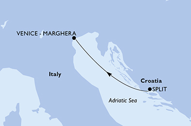 Mappa itinerario Mediterraneo