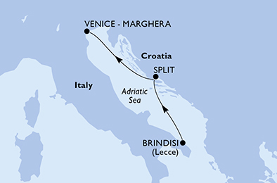 Mappa itinerario Mediterraneo