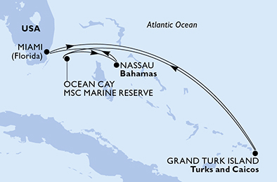 Mappa itinerario Caraibi & Antille