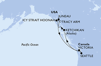 Mappa itinerario Alaska