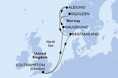 Mappa itinerario Nord Europa
