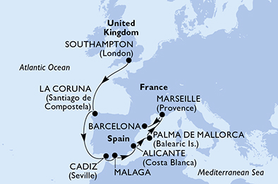 Mappa itinerario Nord Europa