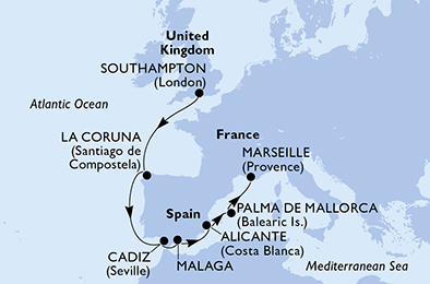 Mappa itinerario Nord Europa