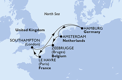 Mappa itinerario Nord Europa