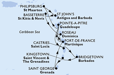 Mappa itinerario Sud Africa