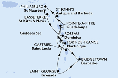 Mappa itinerario Sud Africa