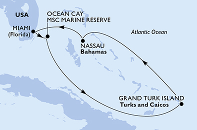 Mappa itinerario Caraibi & Antille