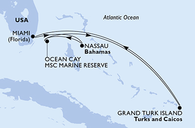 Mappa itinerario Caraibi & Antille