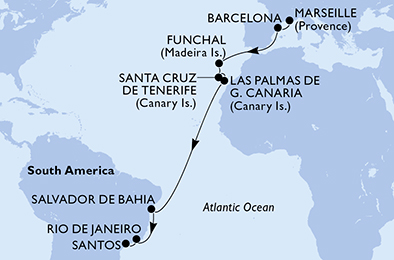 Mappa itinerario Nord Europa