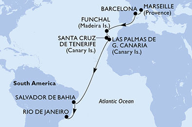 Mappa itinerario Nord Europa